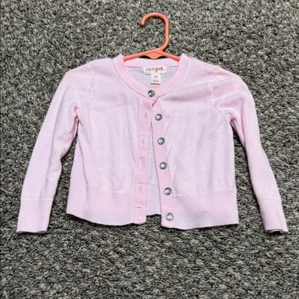 Carter's Light Pink Button Down Cardigan 18 month